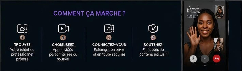 Une professionnelle salue en appel vidéo sur Konect
